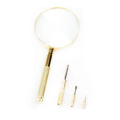 Лупа на ручке Veber 3x, 90 мм, с набором отверток (599911) картинка