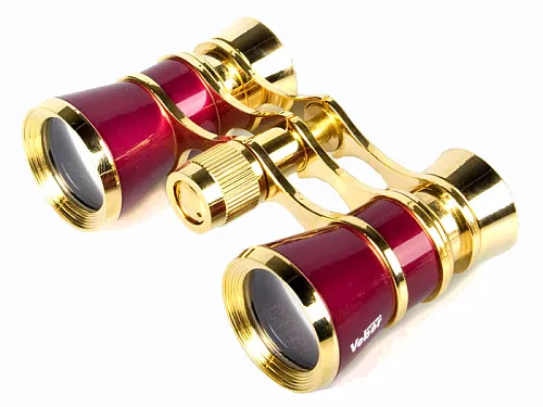 Бинокль театральный Veber Opera БГЦ 3x25, красно-золотистый картинка