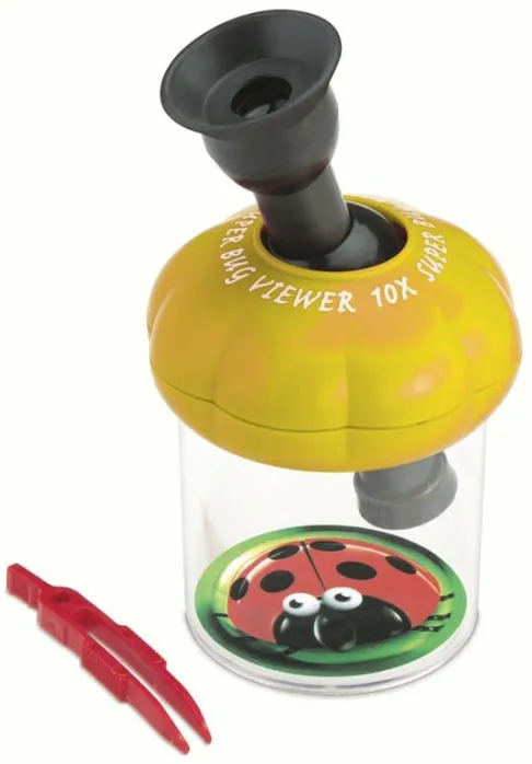 Банка для насекомых Navir «Обзор 360» с микроскопом 10x и пинцетом, матовая картинка