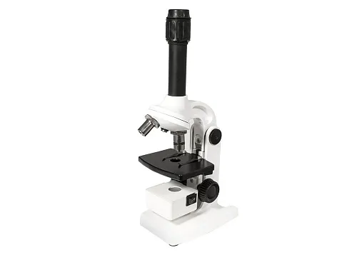 Микроскоп «Юннат 2П-1», серебристый, с подсветкой картинка