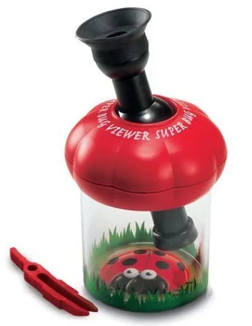 Банка для насекомых Navir «Обзор 360» с микроскопом 10x и пинцетом, матовая картинка