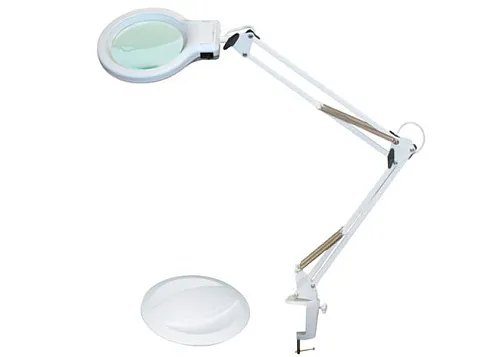 Лупа-лампа настольная «Леда С20 Про» 4,5/9x, 127 мм, на струбцине, с подсветкой (20 LED) картинка
