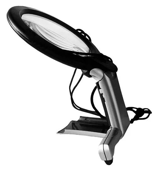 Лупа Kromatech нашейная 2/6x, 110/22 мм, с подставкой и подсветкой (2 LED) MG11B-1 картинка