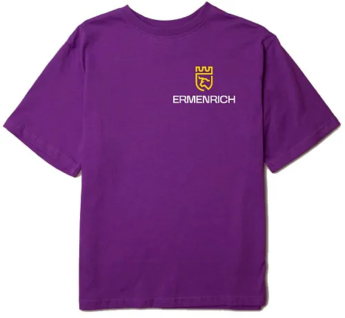 Фирменная футболка Ermenrich «Nicht pizdicht! Сумасшедший электрик», фиолетовая, размер XL картинка