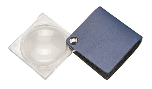 Лупа складная двояковыпуклая Eschenbach Economy 3,5x, 45 мм, синий чехол (квадратный) картинка