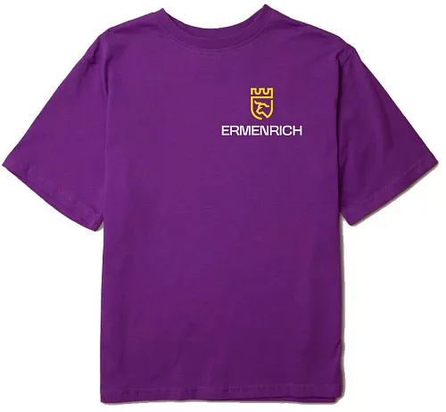 Фирменная футболка Ermenrich «Nicht pizdicht! Сумасшедший электрик», фиолетовая, размер L картинка