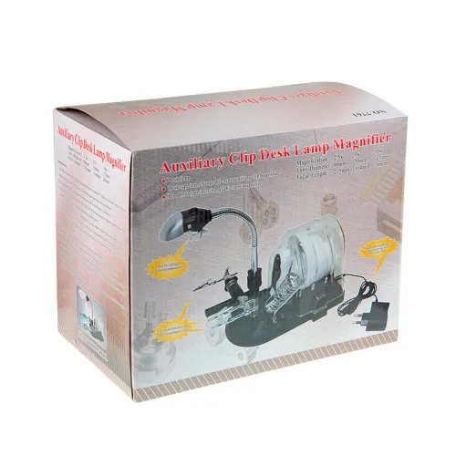 Набор луп Veber S-Clamp 3, с подсветкой и держателем «третья рука» картинка