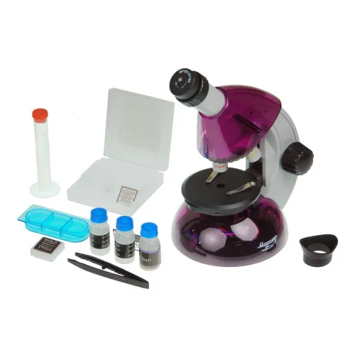 Микроскоп Микромед «Атом» 40–640x, аметист картинка