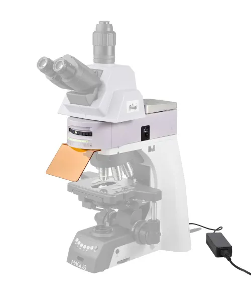 Насадка эпи-люминесцентная MAGUS Epi-FL05 LED, блоки люминесцентных фильтров B/G/UV/R фотография