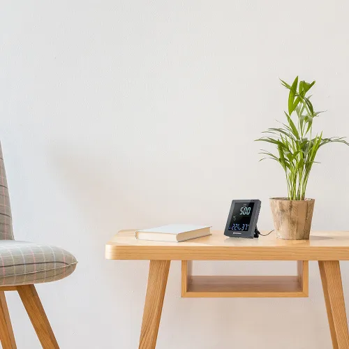 Гигрометр Bresser Air Quality Smile с датчиком CO2, серый изображение