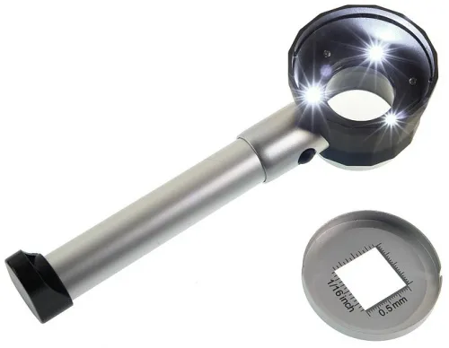 Лупа измерительная Veber 10х, 25 мм, с подсветкой (8011) фото