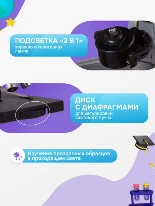 Микроскоп Bresser Junior Biotar 300x-1200x, в кейсе фото