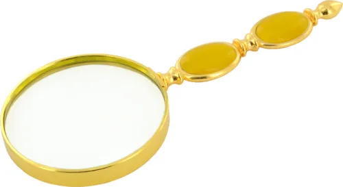 Лупа на ручке 3x, металл, цветная (16-82) картинка