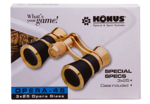 Театральный бинокль Konus 3x25 Black изображение