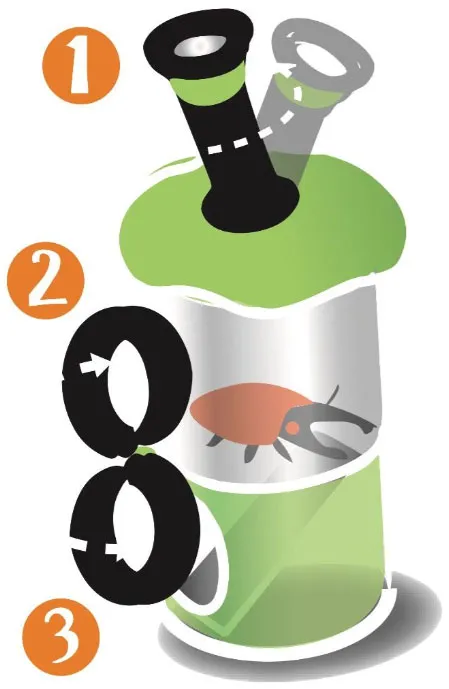 Банка для насекомых Navir «Обзор 360» с микроскопом 10–20x, лупой 3x и жуком изображение