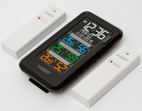 Метеостанция La Crosse WS6813 с цветным экраном и двумя датчиками изображение