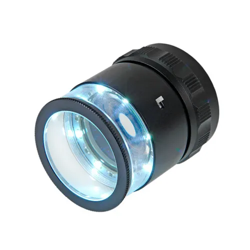 Лупа измерительная Veber 10х, 28 мм, с подсветкой (7175) изображение