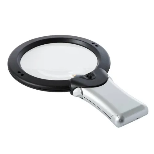Лупа на ручке/настольная Veber 2x/4x, 100/25 мм, с подсветкой (MG1713-1) фотография