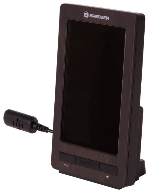 Метеостанция Bresser ClimaTemp WS с цветным дисплеем, в корпусе под дерево фотография