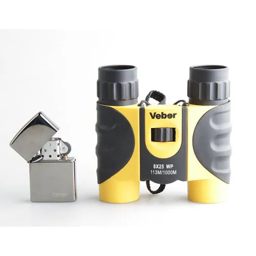 Бинокль Veber 8x25 WP, желто-черный картинка