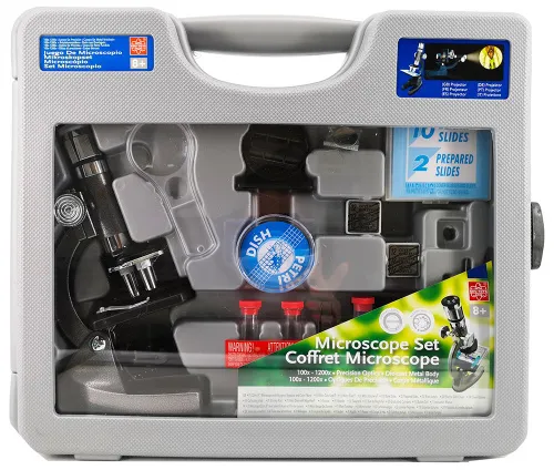 Микроскоп игрушечный EDU-TOYS 100–1200x, в кейсе (MS911) изображение