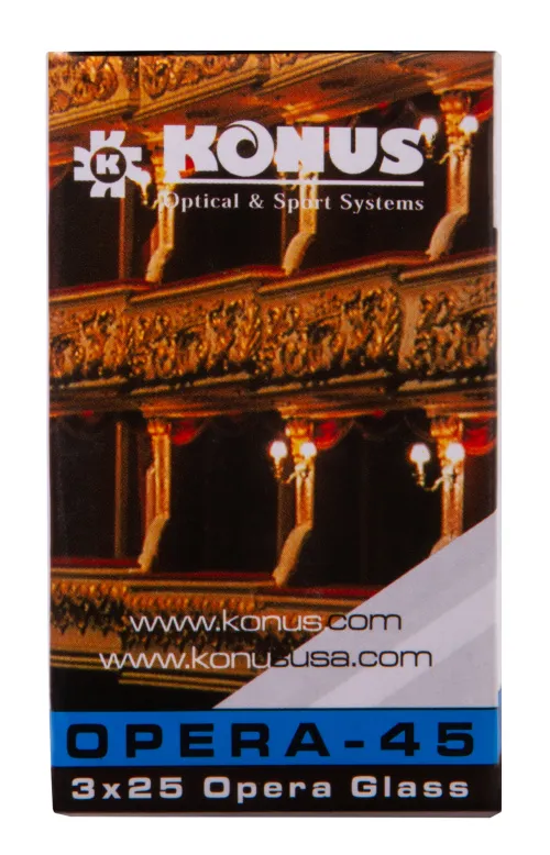 Театральный бинокль Konus 3x25 Black фотография