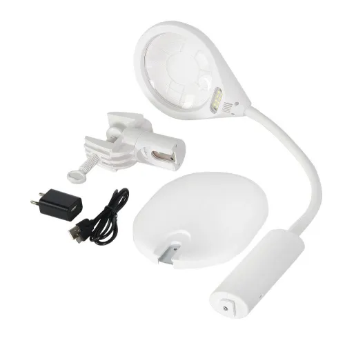 Лупа-лампа настольная Veber 2D LED, с подсветкой (8611) картинка