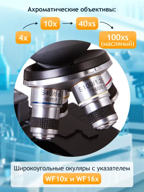 Микроскоп Levenhuk 320 PLUS, монокулярный изображение