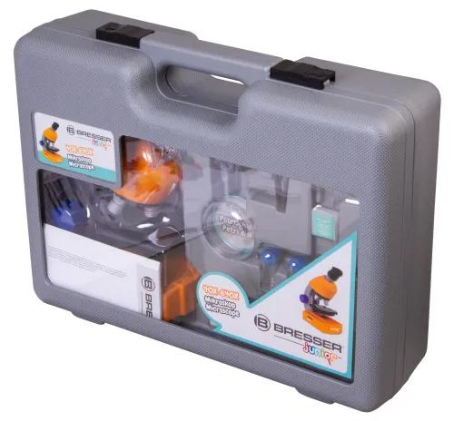 Микроскоп Bresser Junior 40–640x с набором для опытов, в кейсе картинка