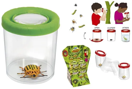 Банка для насекомых Navir «Мега» с лупой 3x и жуком изображение
