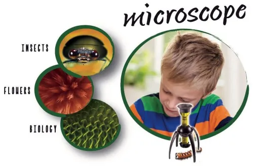 Микроскоп детский портативный Navir «Глаз паука» 10x фотография