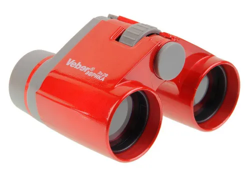 Бинокль детский Veber «Эврика» 3х28, красный фото