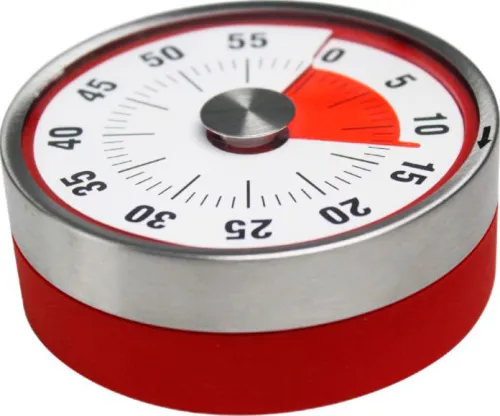 Таймер кухонный механический BALDR B8002, красный изображение