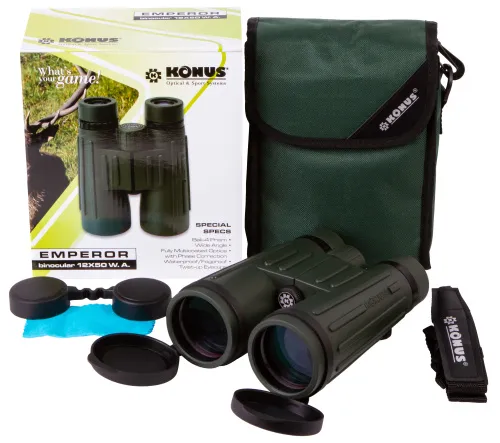 Бинокль Konus Emperor 12x50 WA Green фотография