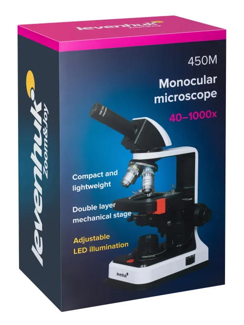 Микроскоп Levenhuk 450M, монокулярный фото