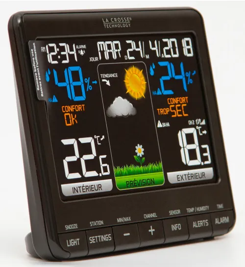Метеостанция La Crosse WS6825 2 с цветным экраном и тремя датчиками фотография