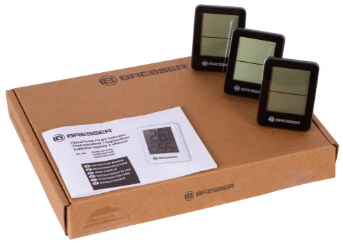Гигрометр и термометр Bresser Temeo Hygro, набор 3 шт., черный изображение