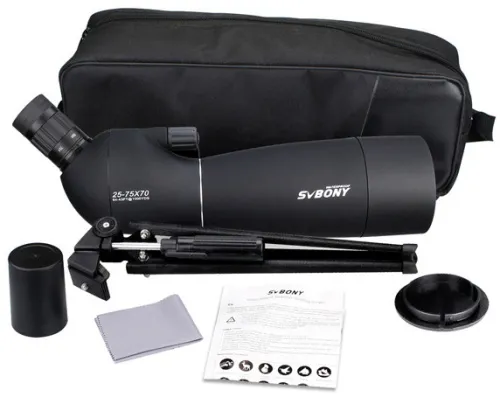 Зрительная труба SVBONY SV28 25–75x70 WP со штативом изображение