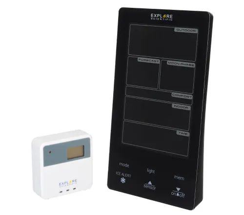 Метеостанция Explore Scientific Classic с цветным дисплеем, черная фото