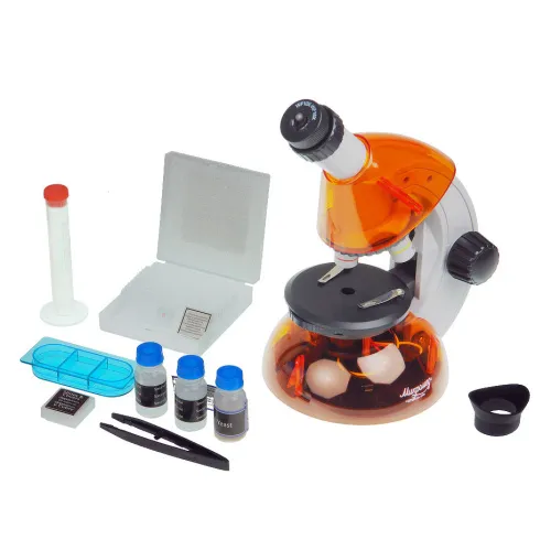 Микроскоп Микромед «Атом» 40–640x, апельсин картинка