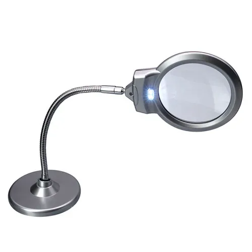 Лупа настольная 2,25/5х, 107/25 мм, с подсветкой (4B-6) изображение