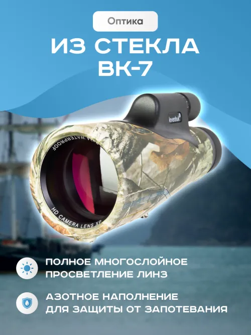 Монокуляр камуфляжный Levenhuk Camo Pine 10x56 с сеткой фото