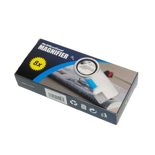 Лупа на ручке Veber 8х, 44 мм, с подсветкой и фонариком (7010) картинка