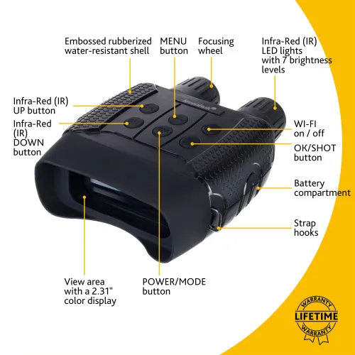 Бинокль цифровой ночного видения Levenhuk Halo 13X Wi-Fi картинка