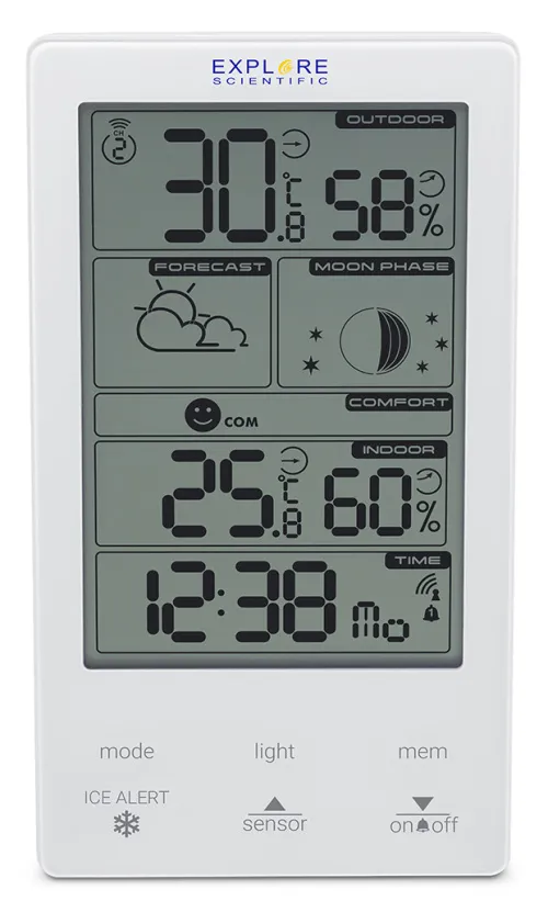 Метеостанция Explore Scientific Classic Vertical, белая фотография