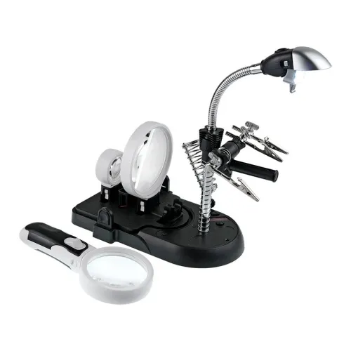 Набор луп Veber S-Clamp 3, с подсветкой и держателем «третья рука» изображение