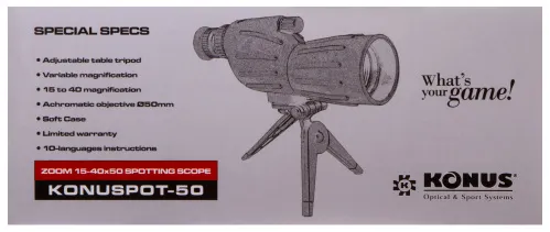 Зрительная труба Konus Konuspot-50 15–40x50 картинка