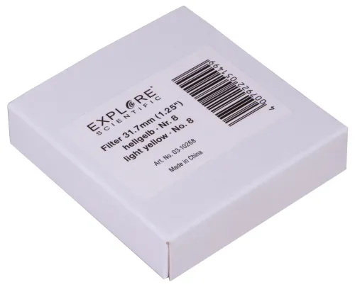 Светофильтр Explore Scientific светло-желтый №8, 1,25" изображение