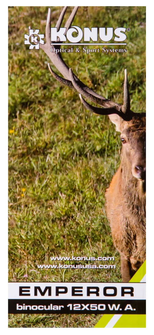 Бинокль Konus Emperor 12x50 WA Green картинка