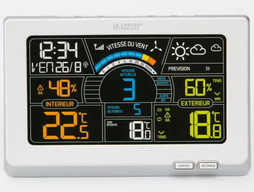 Метеостанция La Crosse WS6860-w с цветным экраном, белая фотография